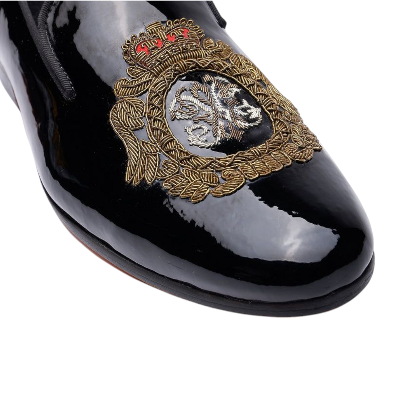 Lusso FINO “Imperial Nocturne” Velvet Crest Loafers