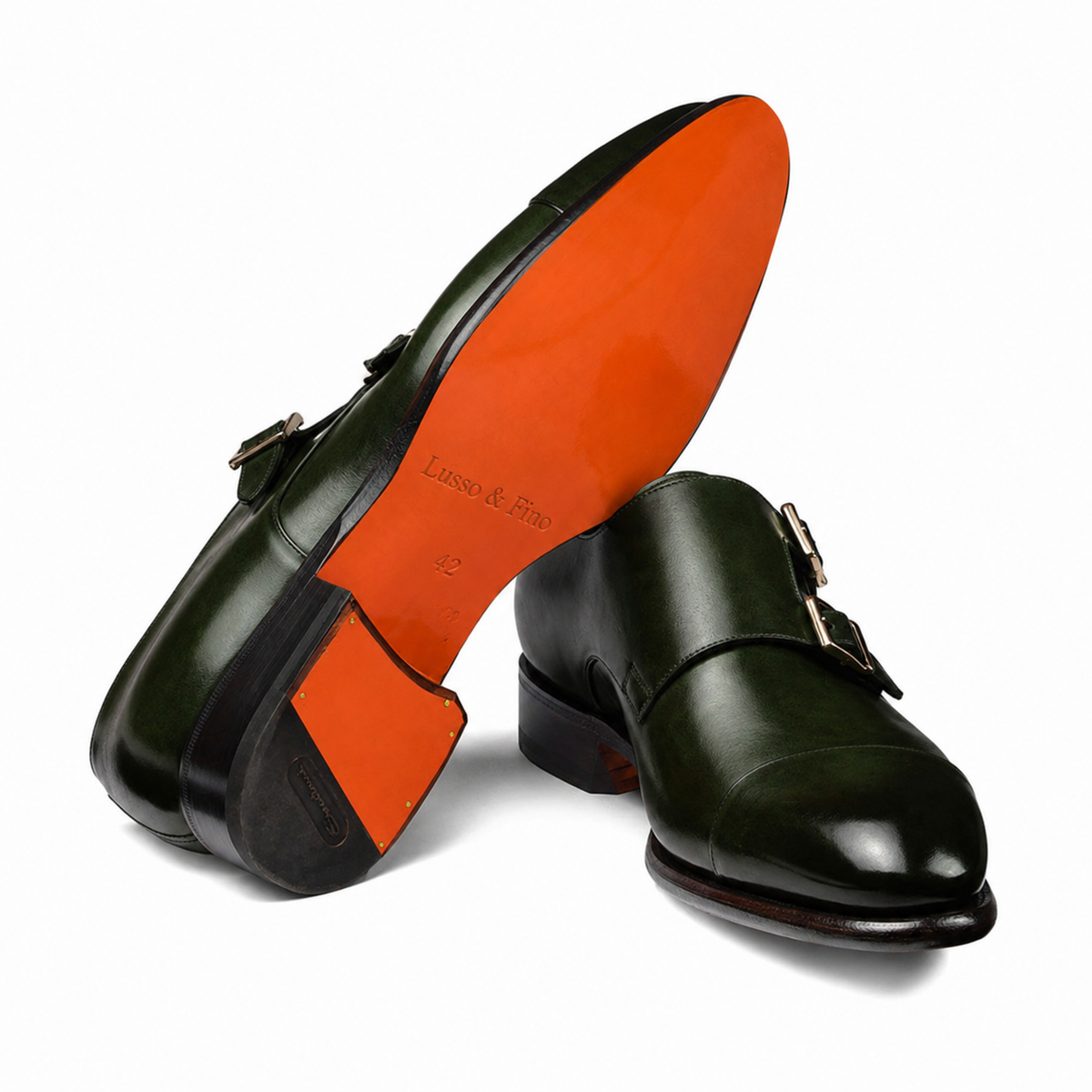 The Forest Green Double-Monk Strap