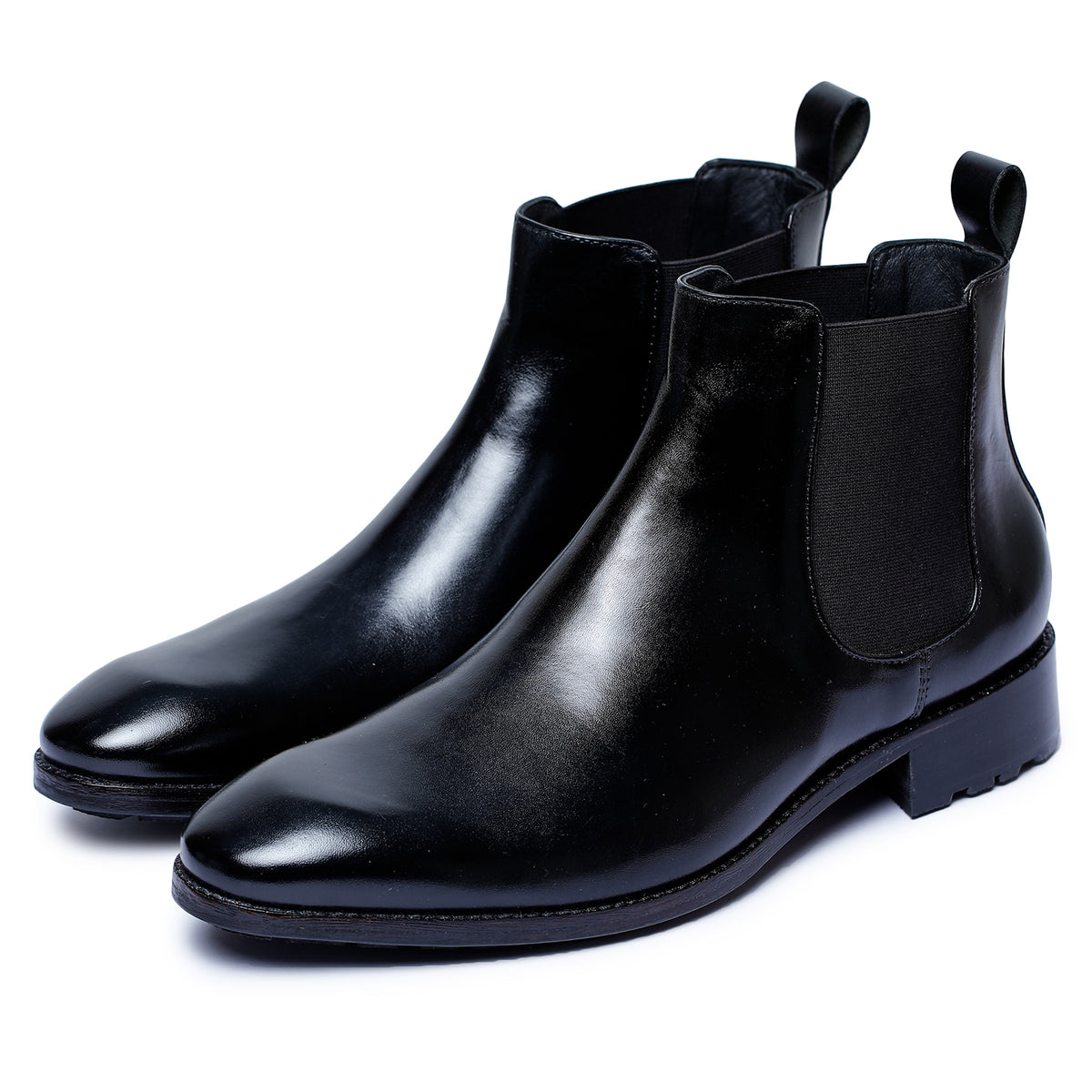 Lusso | FINO Black Onyx Shadow Chelsea Elegance Boots For Men's