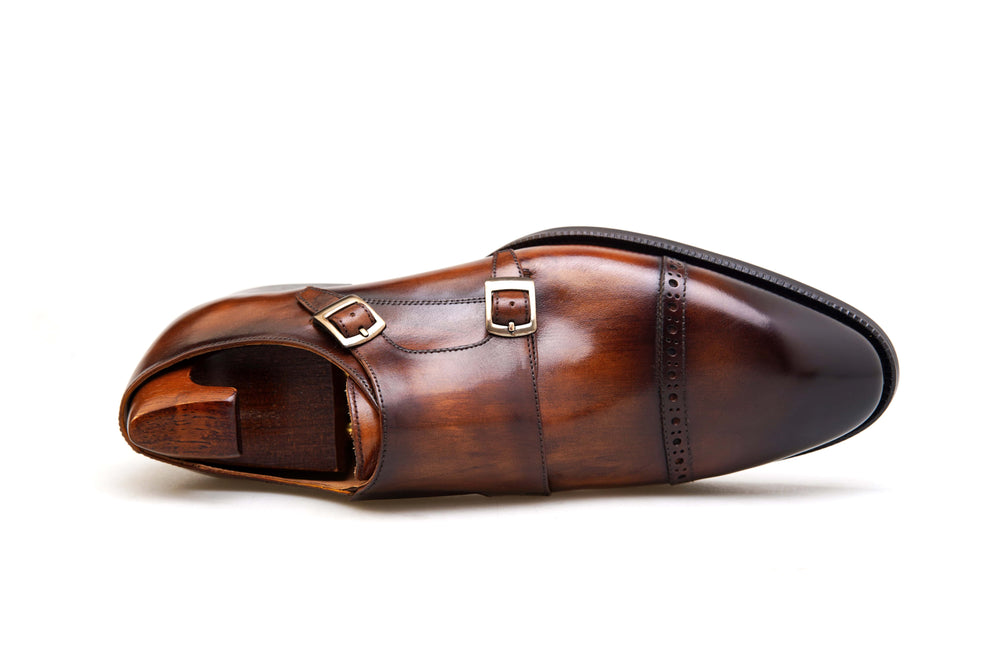 LUSSO & FINO | Handmade Double Monk Strap Business Shoe For Men's