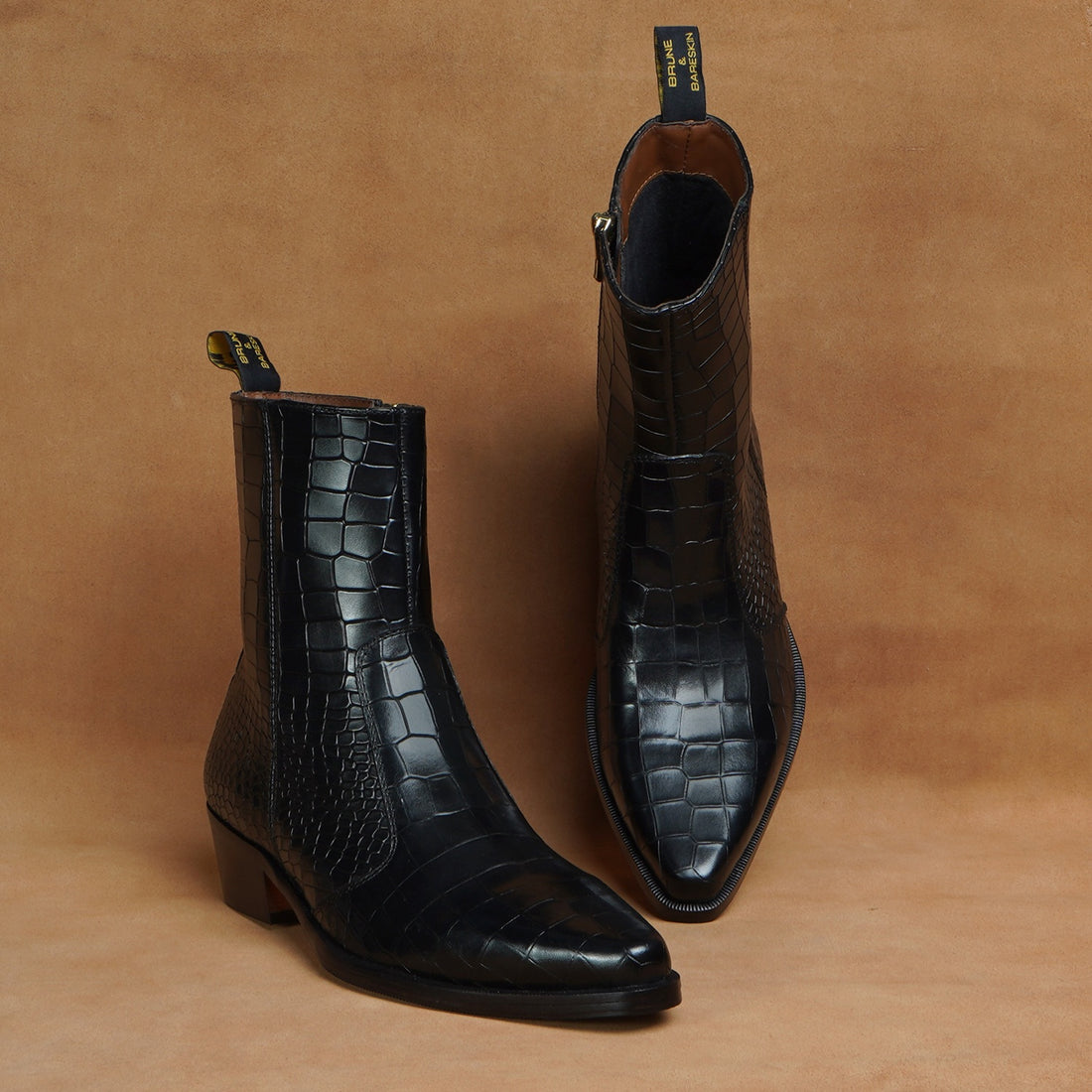 Lusso | Fino Midnight Croc Elegance Boot For Men's