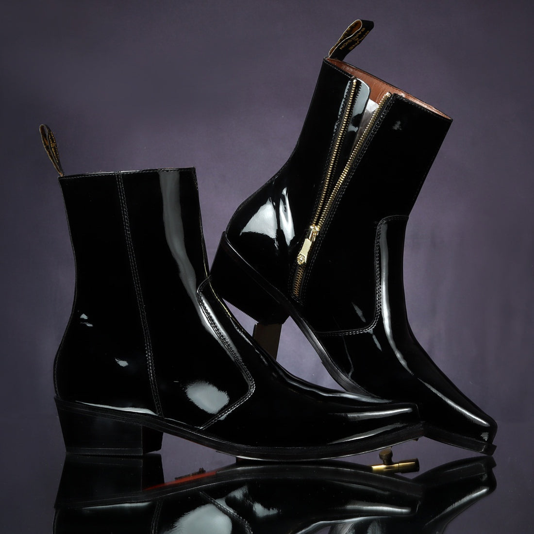 Lusso | FINO Midnight Obsidian Supreme Gloss Elegance Boot