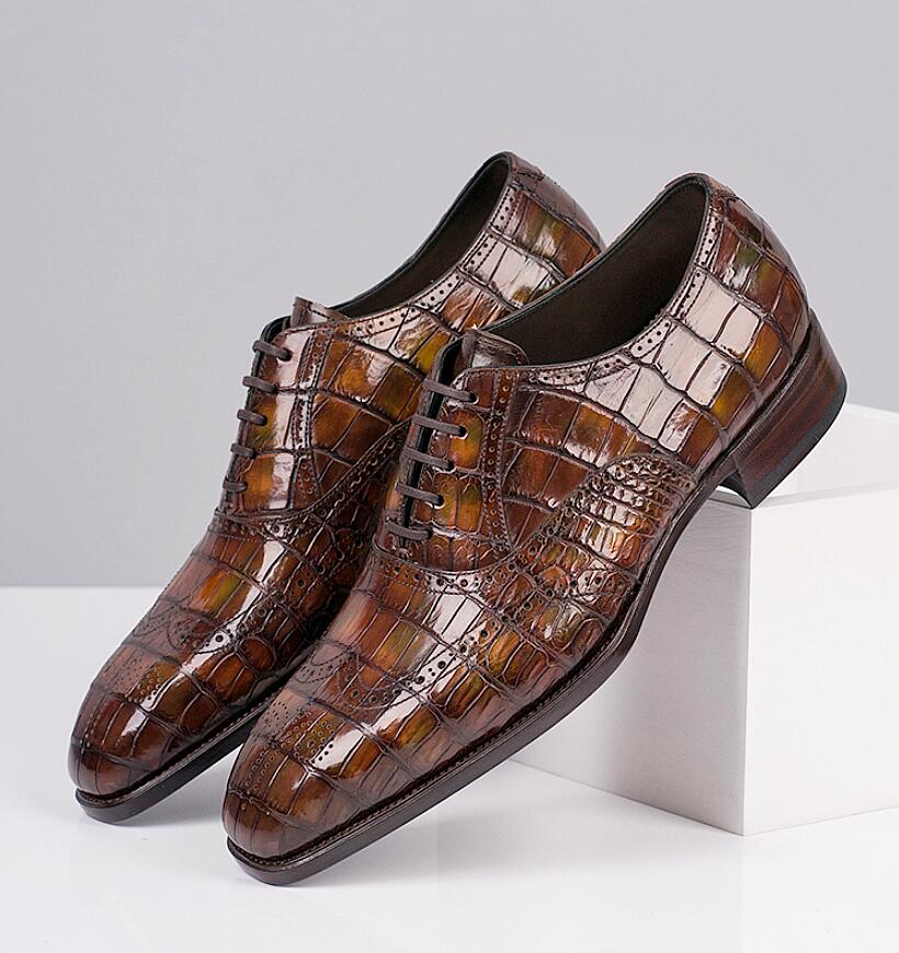 Lusso | FINO Golden Regent Artisan Croc Oxford