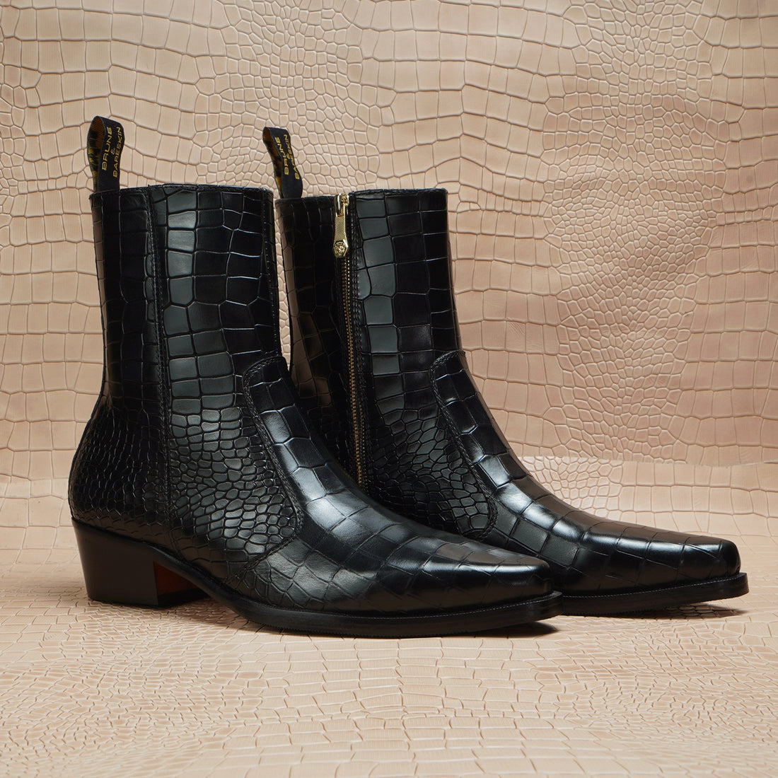 Lusso | Fino Midnight Croc Elegance Boot For Men's