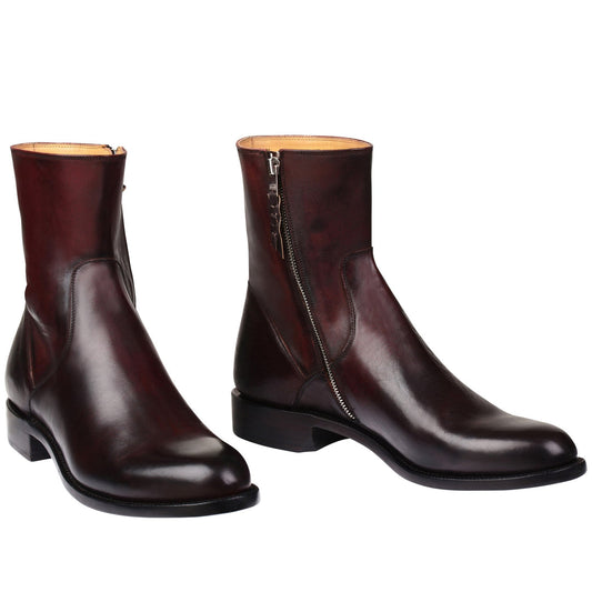 Lusso | FINO Crimson Eclipse Zippered Urban Sovereign Boot For Men's