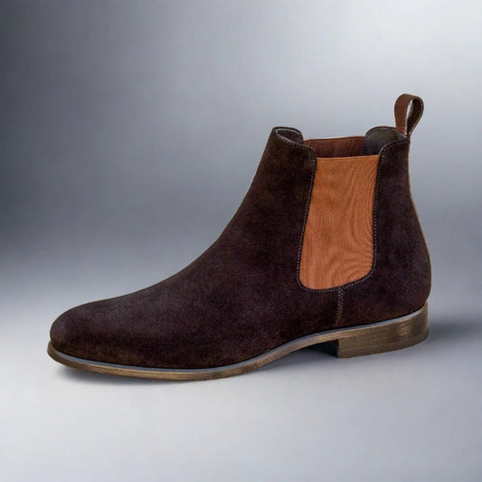 Lusso | Fino Midnight Elegance Suede Chelsea Boot For Men's