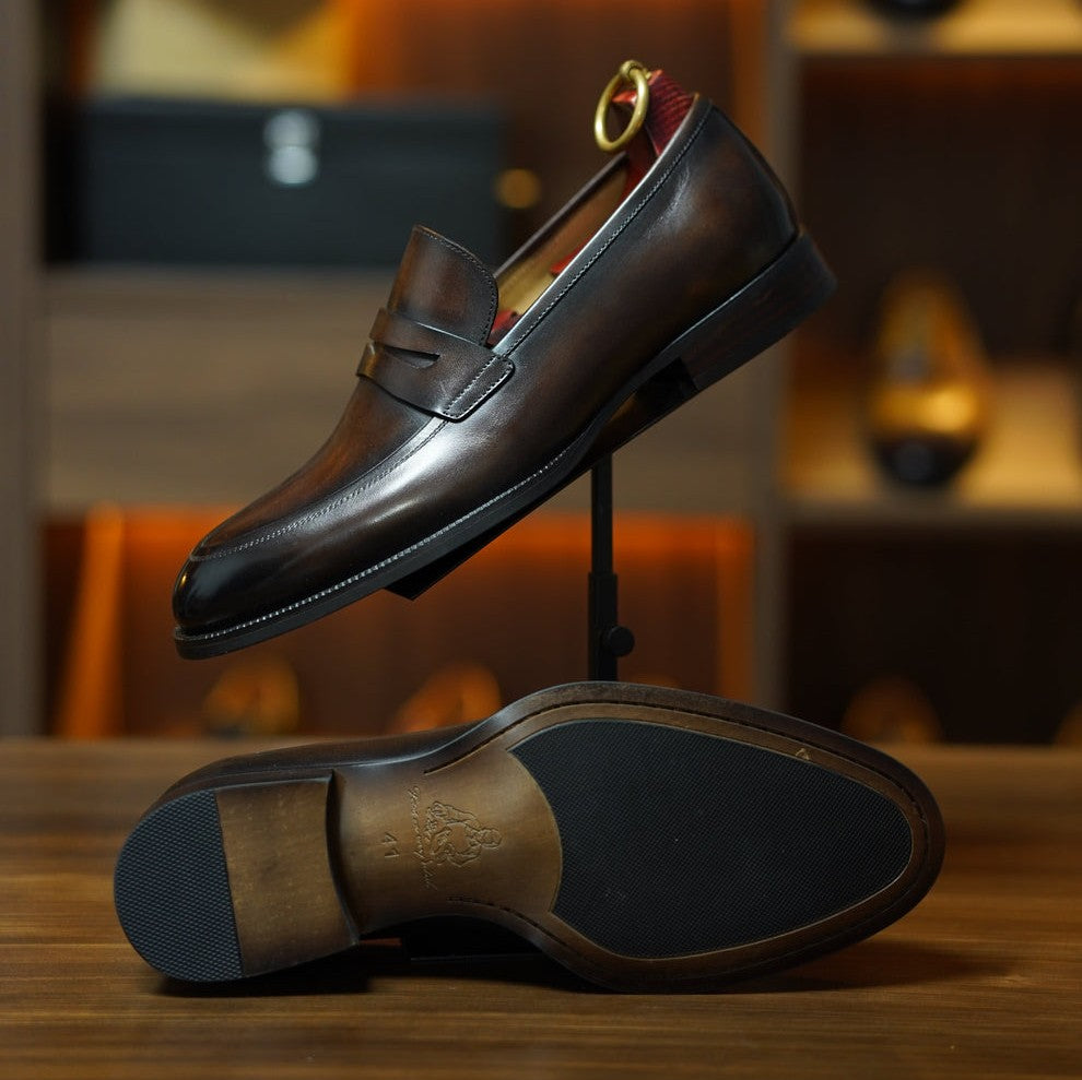 Lusso & FINO | Midnight  Handmade Penny Loafer For Men's