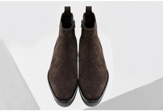 Jet Suede Side-Zip Ankle Boots