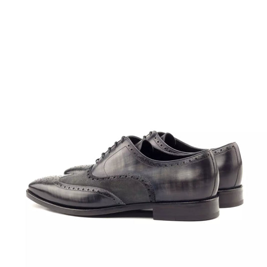 Full Brogue grey patina, brown patina, denim patina