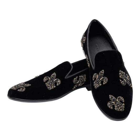 LUSSO FINO – Midnight Fleur Loafers
