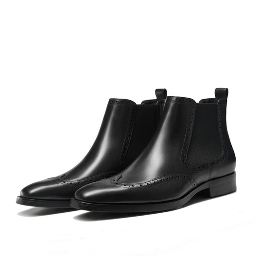 Midnight Brogue Classic Chelsea Boot For Men's