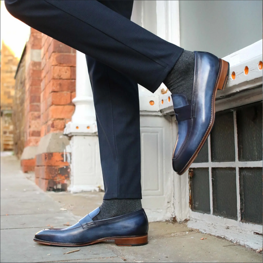 Lusso | FINO Midnight Azure Horizon Penny Loafer Elegance