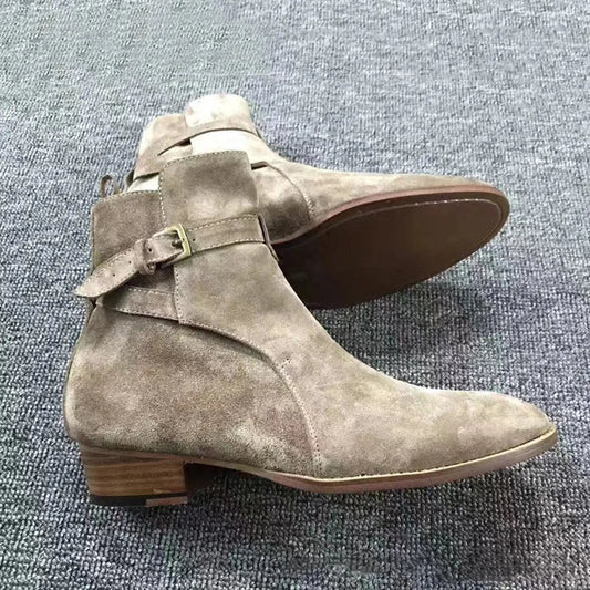 Western Trail Suede Ankle Boots For Men's