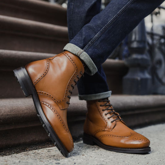 LUSSO & FINO The Windsor Brogue – Goodyear Welted Heritage Boot