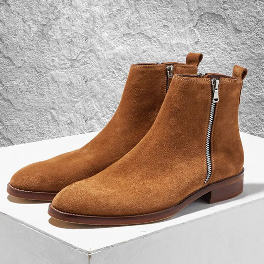 Brown Suede Chelsea Boot For Men's