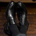 Lusso & FINO | Classic Black Derby Shoes- Elegant Men's Formal Shoes.