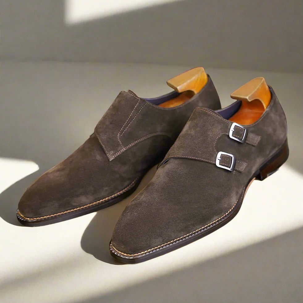 Lusso | FINO  Suede Double Monk shoes For Men's