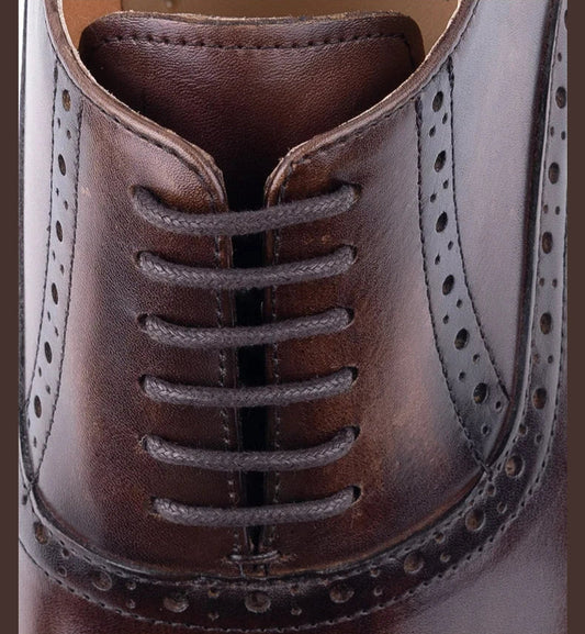 Alfred Maroon Patina Brogue Shoes