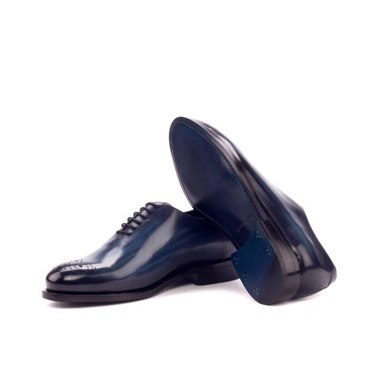 Gentlemen - Wholecut with Hand Painted Denim Patina in Crust Leather with Goodyear Welt