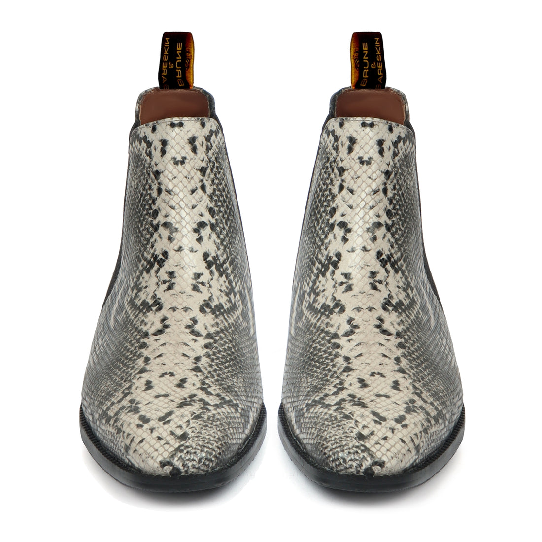 Lusso | Fino Serpent Skin Silver Eclipse Chelsea Boot