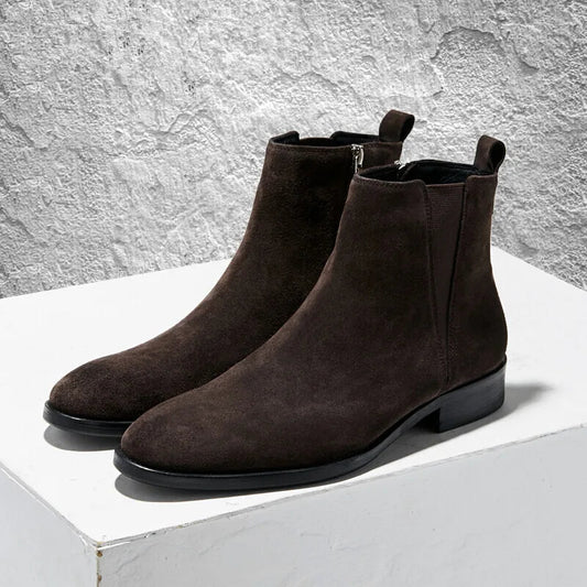 Jet Suede Side-Zip Ankle Boots