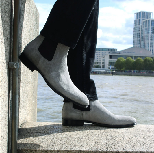Lusso | FINO Silverstone Frost Veil Suede Chelsea Boot