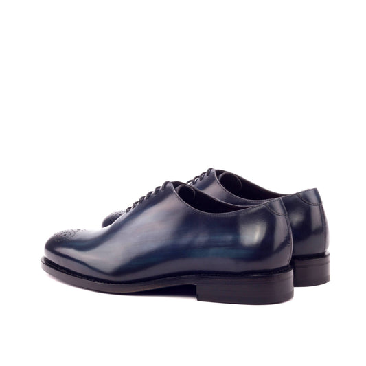 Gentlemen - Wholecut with Hand Painted Denim Patina in Crust Leather with Goodyear Welt