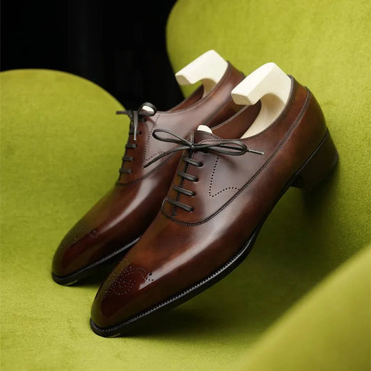 Lusso | FINO Verona Geniune Leather Brouge Shoes For Men's