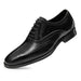 Black Full Wingtip Brouge Oxford leather Lace-up Shoe For Men's