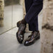LUSSO & FINO | Patina Finished Double Monk Strap Brown Dress Shoes For Men's