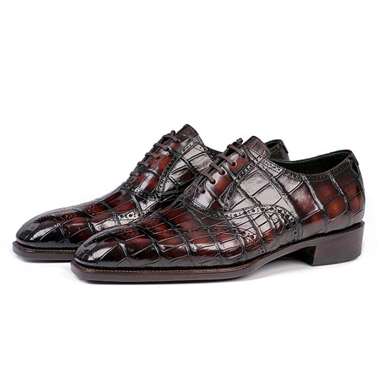 Lusso | FINO Imperial Ember Croc Lace Oxford