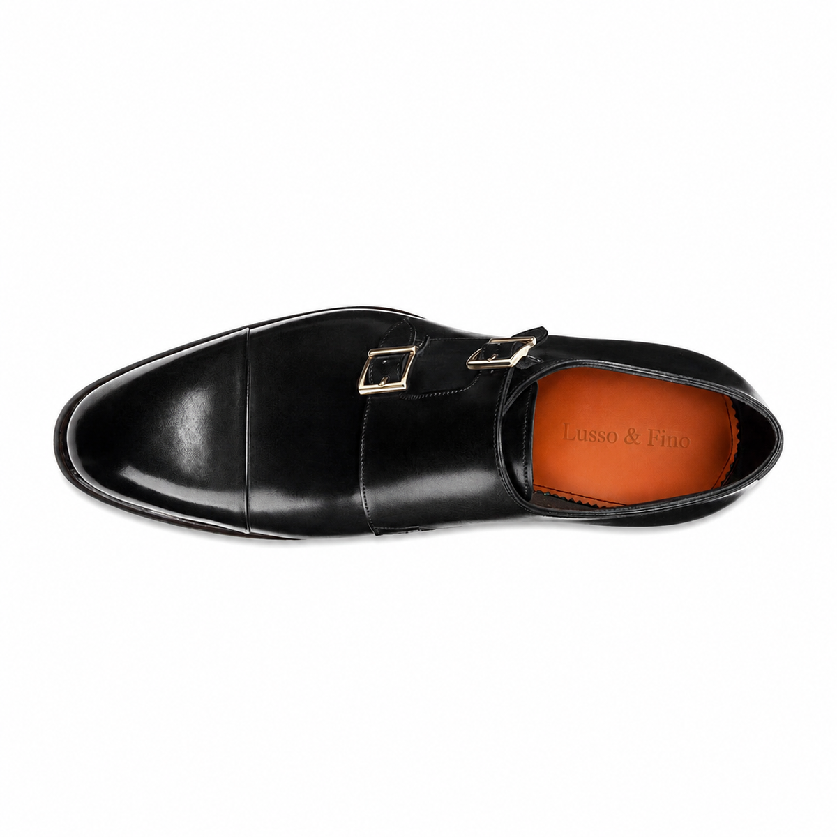 The Black Double-Monk Strap
