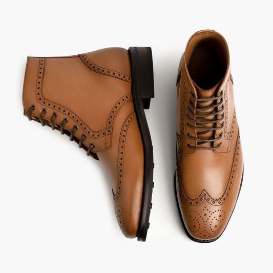 LUSSO & FINO The Windsor Brogue – Goodyear Welted Heritage Boot