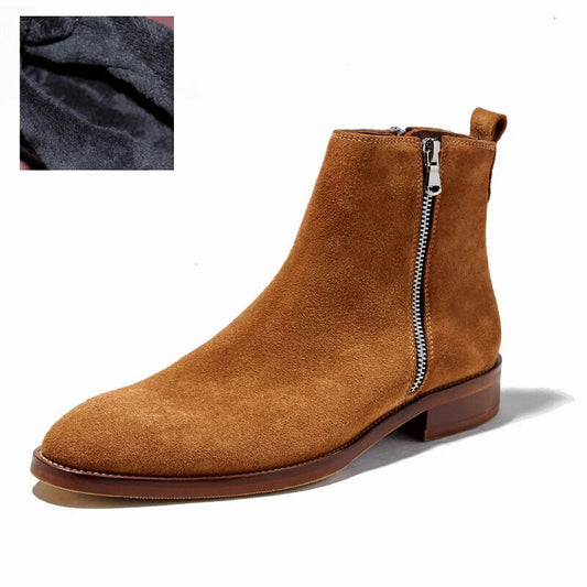 Brown Suede Chelsea Boot For Men's
