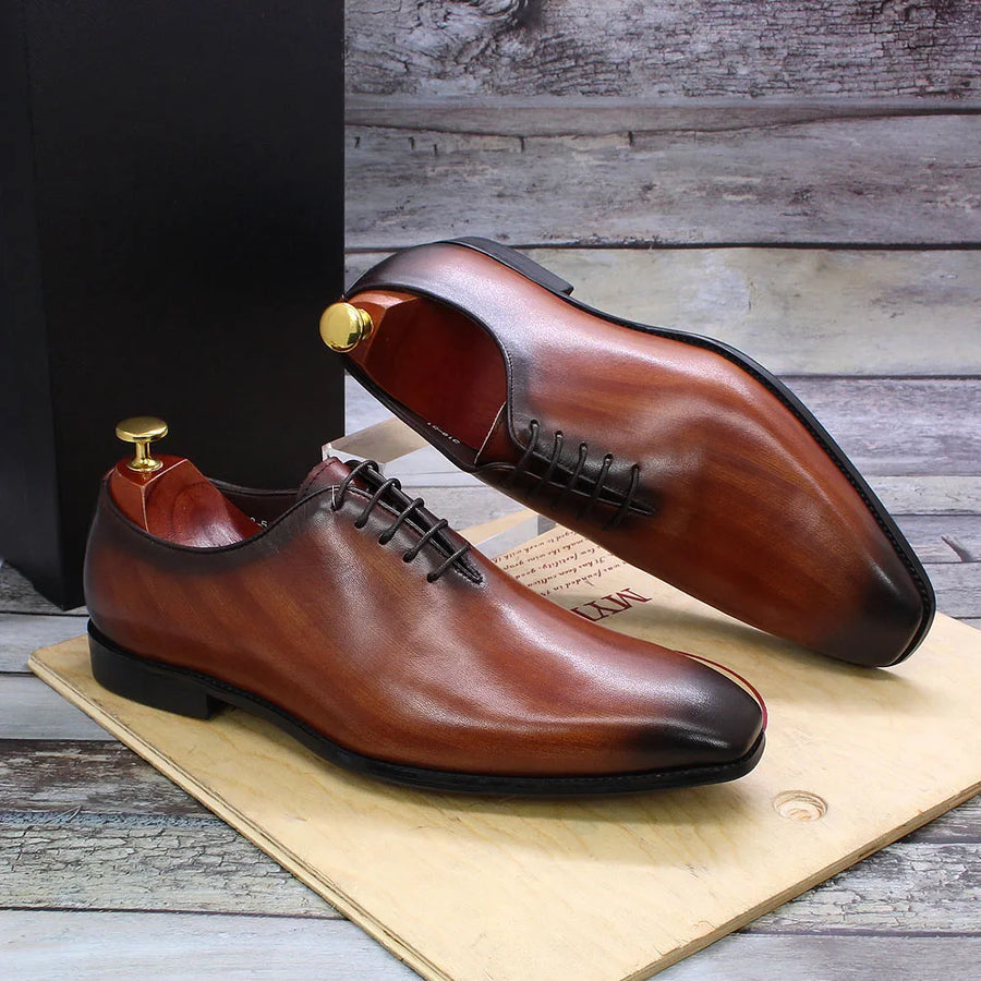 Geniune leather Handmade Oxford Shoe For Men's