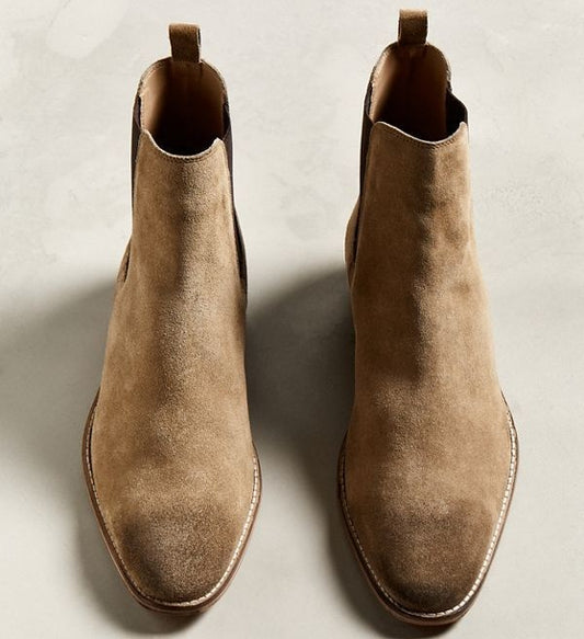 Lusso | Fino Classic Sandstone Suede Charm Boot