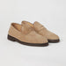 Lusso | FINO Whisper Beige Crescent Penny Loafers