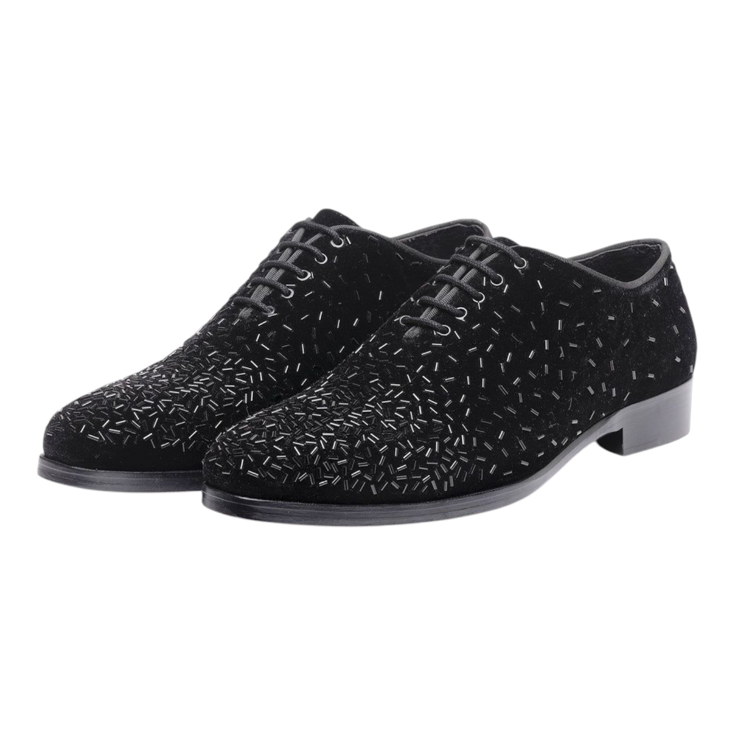 Lusso FINO Éclat Noir Velvet Oxfords