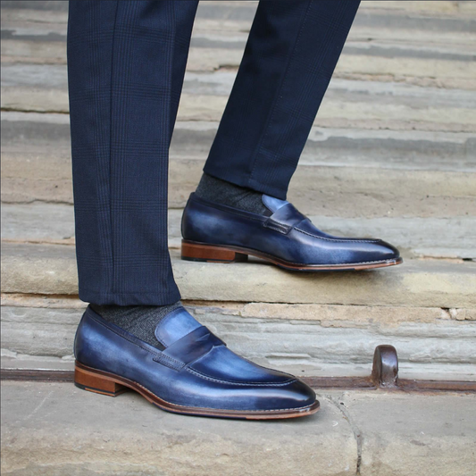 Lusso | FINO Midnight Azure Horizon Penny Loafer Elegance