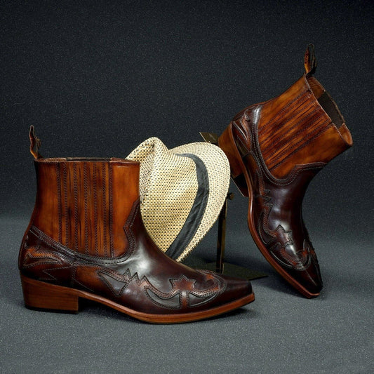 Lusso | FINO Twilight Ember Leather Wanderer Boots