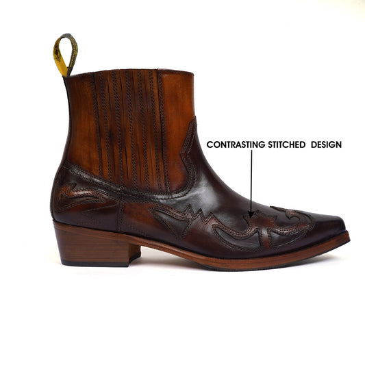 Lusso | FINO Twilight Ember Leather Wanderer Boots