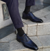 Handmade Bespoke Men's Premium Italian Blue Leather Shoe