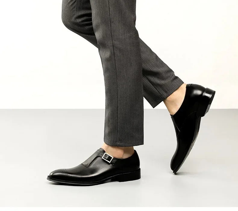 Vintage Block Buckle Black Formals Shoe