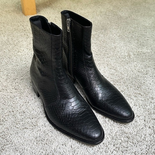 Lusso | FINO Midnight Viper Luxe Zip Boot