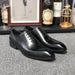 Lusso & FINO | Black Lace-up Wholecut Polished Leather Shoe For Men's