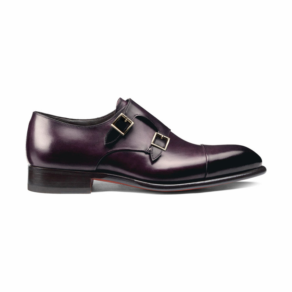 The Deep Plum Double-Monk Strap