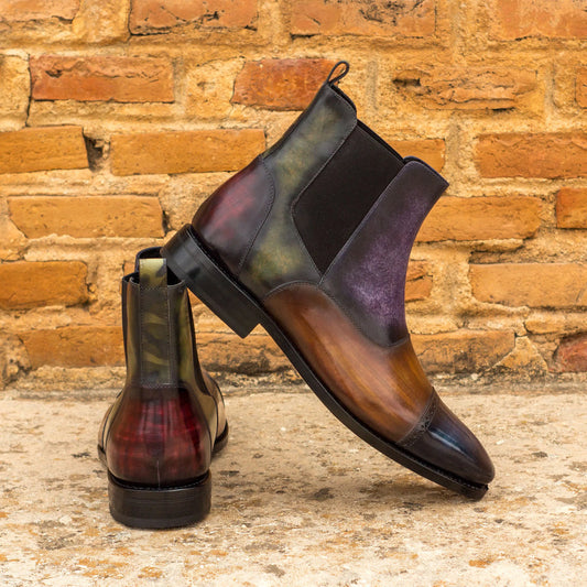 Lusso | Fino Aurora Spectrum Patina Chelsea Boot for Men's