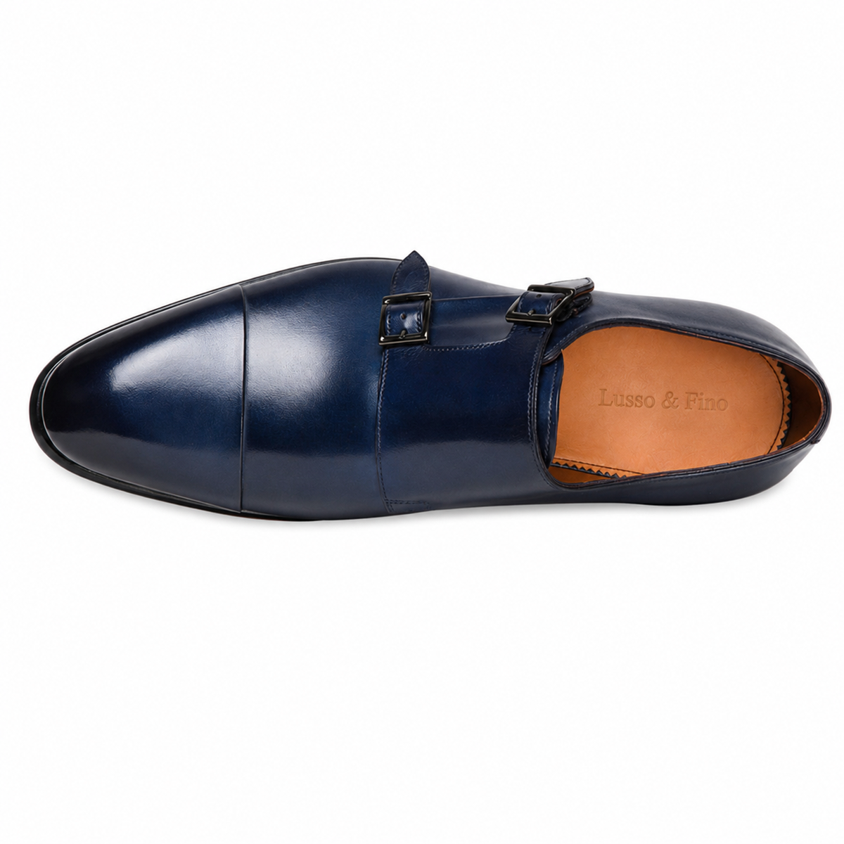 The Midnight Navy Double-Monk Strap