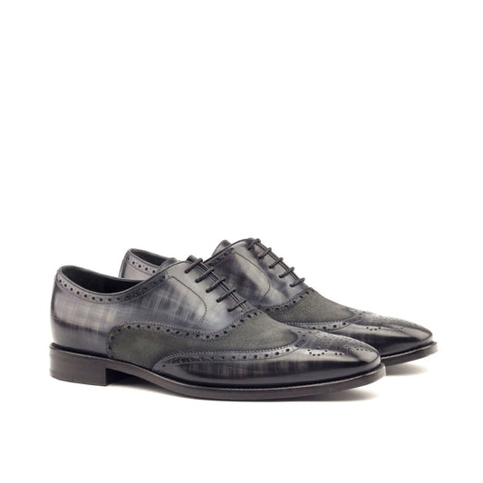 Full Brogue grey patina, brown patina, denim patina