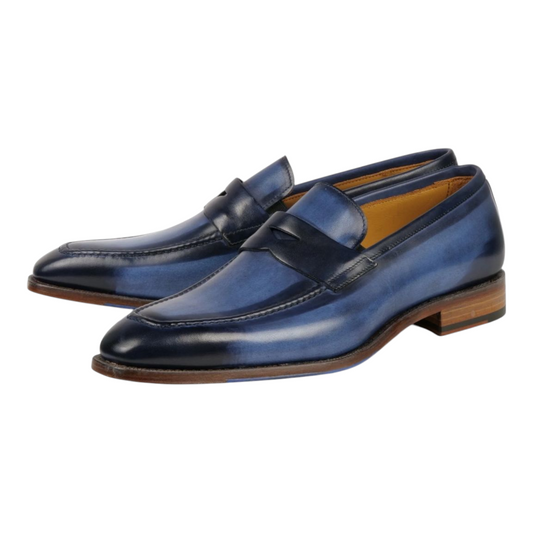 Lusso | FINO Midnight Azure Horizon Penny Loafer Elegance